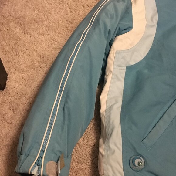 Retro Two Tone Blue Snowboarding Jacket - Picture 7 of 16
